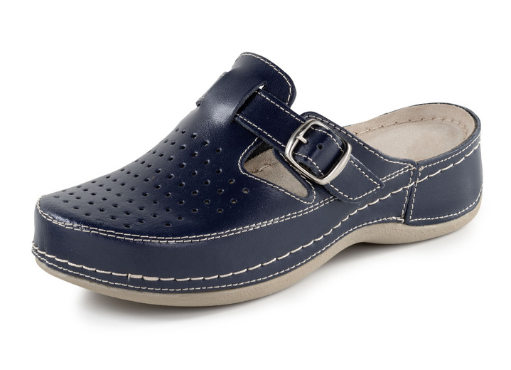 Sandaletten & Pantoletten - ELENA EDEN, sommerliche Damen-Clogs, Weite G, mit verstellbarer Schließe, in Größe 036 bis 042, in Farbe WEISS Ansicht 4