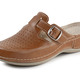 Sandaletten & Pantoletten - ELENA EDEN, sommerliche Damen-Clogs, Weite G, mit verstellbarer Schließe, in Größe 036 bis 042, in Farbe WEISS – Farbe COGNAC – Ansicht 1