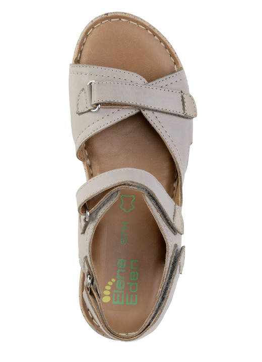 - ELENA EDEN Sandale mit Kontrastbesätzen, in Größe 036 bis 042, in Farbe TAUPE Ansicht 2