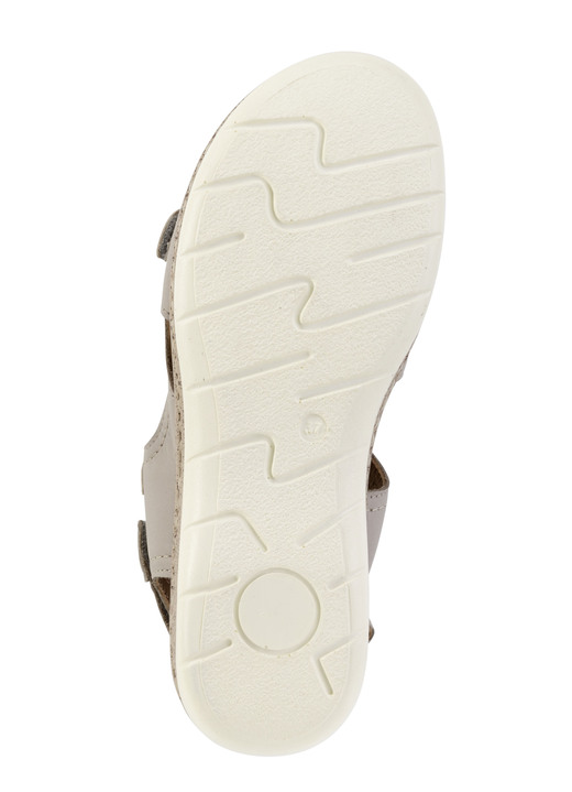 - ELENA EDEN Sandale mit Kontrastbesätzen, in Größe 036 bis 042, in Farbe TAUPE Ansicht 3