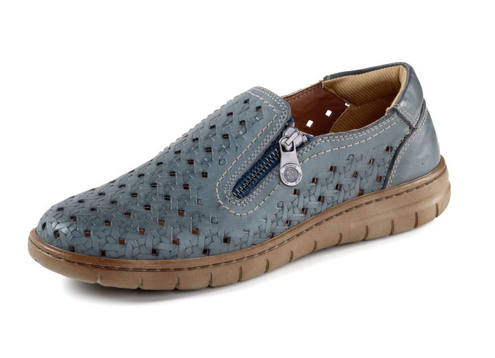 Komfortschuhe - ELENA EDEN Slipper aus Nappaleder, in Größe 035 bis 042, in Farbe JEANS Ansicht 1