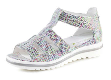 Waldläufer, bequeme Damen-Sandalen, Weite H, mit herausnehmbarem Fußbett