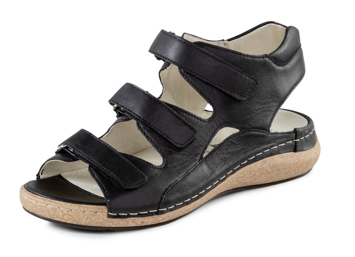 Komfortschuhe - Waldläufer Sandale aus Leder, in Größe 4 bis 8 1/2, in Farbe ANTIKGOLD Ansicht 4