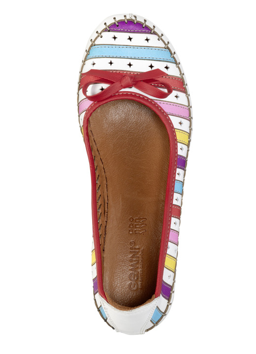 Komfortschuhe - Gemini, modische Damen-Pumps, Weite G, aus Leder, in Größe 036 bis 042, in Farbe WEISS-MULTICOLOR Ansicht 2