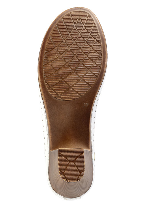 Komfortschuhe - Gemini, modische Damen-Pumps, Weite G, aus Leder, in Größe 036 bis 042, in Farbe SCHWARZ-BRAUN Ansicht 6