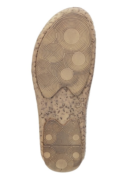 Komfortschuhe - ELENA EDEN, sommerliche Damen-Pantoletten, aus Leder, in Größe 035 bis 042, in Farbe WEISS Ansicht 6