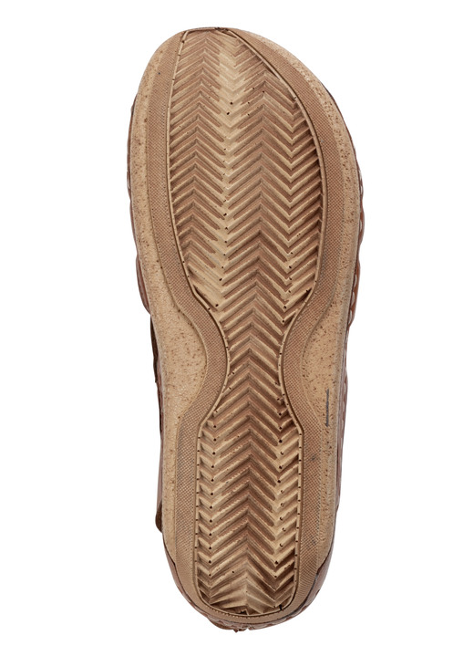 Komfortschuhe - Gemini, schicke Damen-Sandalen, Weite G, mit Gummizug, in Größe 036 bis 042, in Farbe COGNAC Ansicht 3