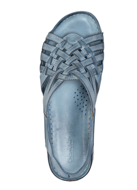 Komfortschuhe - Gemini, schicke Damen-Sandalen, Weite G, mit Gummizug, in Größe 036 bis 042, in Farbe COGNAC Ansicht 5