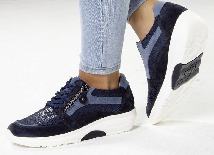 Komfortschuhe - Waldläufer Schnürschuh mit bester Abrollfunktion, in Größe 3 1/2 bis 8, in Farbe BLAU Ansicht 4