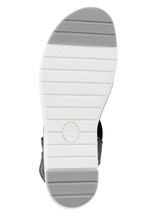 Komfortschuhe - ELENA EDEN Sandale mit praktischen Elastik-Bandagen, in Größe 036 bis 042, in Farbe SCHWARZ Ansicht 3