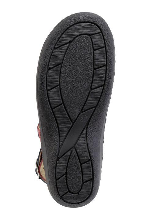 Komfortschuhe - ELENA EDEN, bequeme Damen-Sandalen, Weite H, mit herausnehmbarem Fußbett, in Größe 036 bis 043, in Farbe ROT-BLAU-WEISS Ansicht 3
