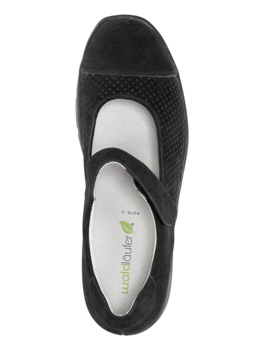 Komfortschuhe - Waldläufer Spangenschuh aus teilweise gelochtem Leder, in Größe 3 1/2 bis 8, in Farbe SCHWARZ Ansicht 2