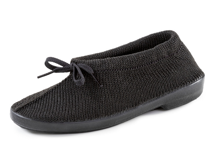 Slipper & Schnürschuhe - Slipper aus elastischem Strickmaterial mit Schnürung, in Größe 036 bis 042, in Farbe MARINE Ansicht 8