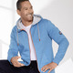 Sport- & Freizeitmode - Sweatjacke mit Kapuze, in Größe 3XL (58) bis XXL (56), in Farbe AQUA MELIERT – Farbe AQUA MELIERT – Ansicht 3