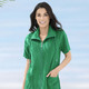 Strandmode - Frottier-Kleid mit durchgehendem Reißverschluss – Farbe GRÜN Strandmode - Frottier-Kleid mit durchgehendem Reißverschluss, in Größe 038 bis 054, in Farbe GRÜN