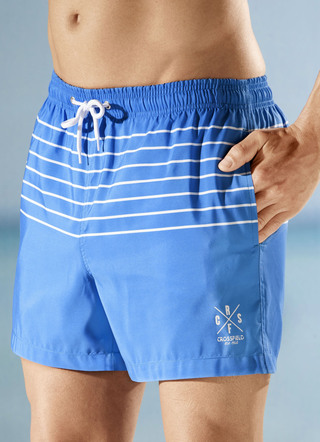 Badeshorts mit Sreifendessin, Microfaser