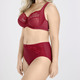 Bügel-BH - Miss Mary Bügel-BH mit strukturiertem Vorderteil – Farbe ROT – Ansicht 3 Bügel-BH - Miss Mary Bügel-BH mit strukturiertem Vorderteil, in Größe 075 bis 110, in Cup D, in Farbe FLIEDER – Farbe ROT – Ansicht 3