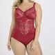 Korseletts - Miss Mary Hosenkorselett mit Elastikspitzeneinsätzen – Farbe ROT – Ansicht 2 Korseletts - Miss Mary Hosenkorselett mit Elastikspitzeneinsätzen, in Größe 075 bis 105, in Cup B, in Farbe WEISS – Farbe ROT – Ansicht 2