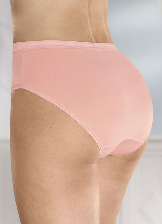 Slips - Fünferpack Slips mit glänzenden Abschlüssen, in Größe 036 bis 052, in Farbe 3X SCHWARZ, 2X WEISS Ansicht 5