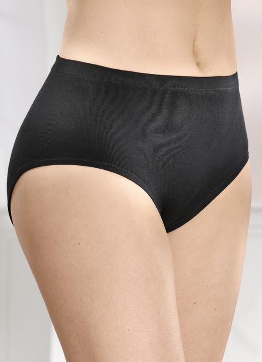 Slips - Conta Dreierpack Slips mit Gummizug im Bund, in Größe 038 bis 050, in Farbe SCHWARZ Ansicht 1