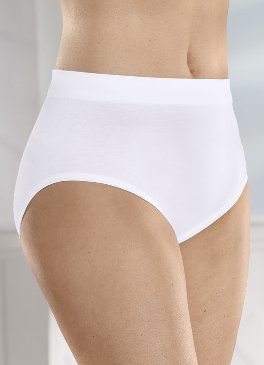 Slips - Dreierpack Slips mit bequemem Weichbund, in Größe L (44/46) bis XXL (52/54), in Farbe GRAU MELIERT Ansicht 4