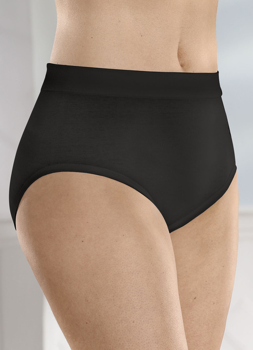 Slips - Dreierpack Slips mit bequemem Weichbund, in Größe L (44/46) bis XXL (52/54), in Farbe GRAU MELIERT Ansicht 6