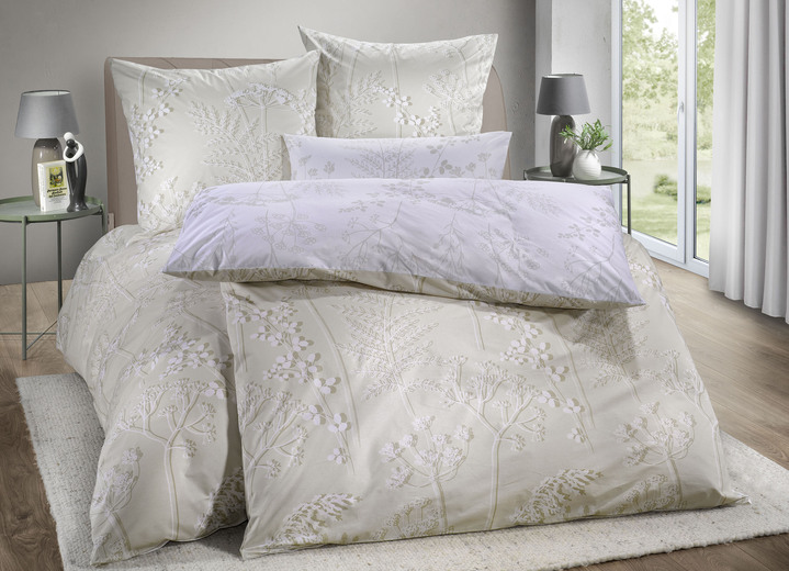 Bettwäschegarnituren - Wendebettwäsche-Garnitur aus 100% Baumwolle, in Größe 111 (40/80 cm + 135/200 cm) bis 115 (80/80 cm + 155/220 cm), in Farbe SILBER Ansicht 6