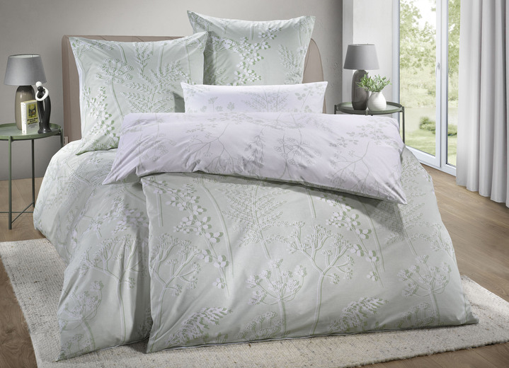 Bettwäschegarnituren - Wendebettwäsche-Garnitur aus 100% Baumwolle, in Größe 111 (40/80 cm + 135/200 cm) bis 115 (80/80 cm + 155/220 cm), in Farbe SILBER Ansicht 4