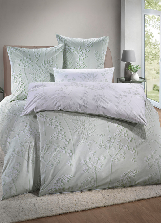 Bettwäschegarnituren - Wendebettwäsche-Garnitur aus 100% Baumwolle, in Größe 111 (40/80 cm + 135/200 cm) bis 115 (80/80 cm + 155/220 cm), in Farbe BEIGE Ansicht 3