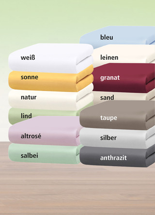 Mako-Feinjersey-Spannbetttücher und Kissenbezüge aus 100% Baumwolle