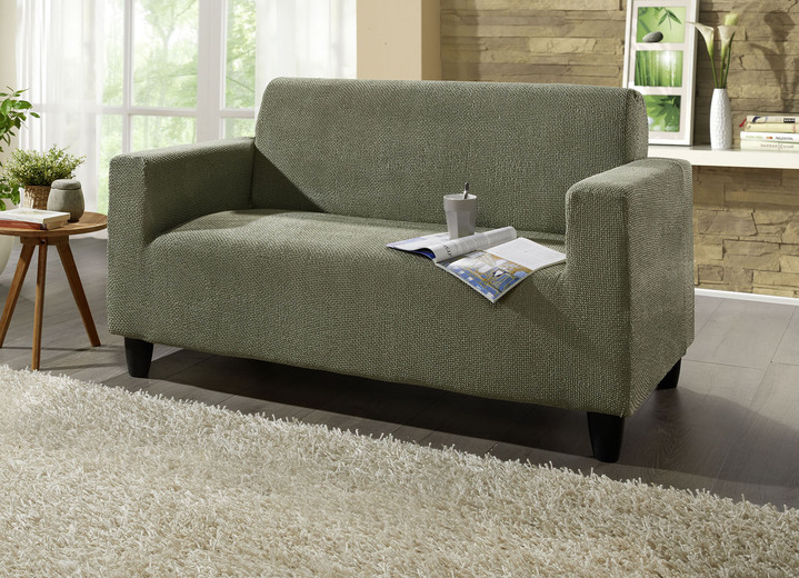 Sessel- & Sofaüberwürfe - Multi-elastische Stretchbezüge, in Größe 101 (Sesselbezug) bis 113 (Ohrensessel-Bezug), in Farbe GRÜN Ansicht 16