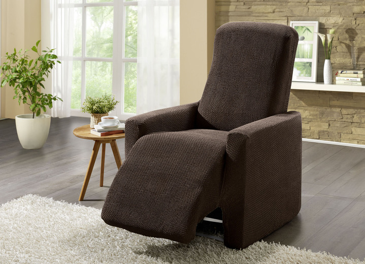 Sessel- & Sofaüberwürfe - Multi-elastische Stretchbezüge, in Größe 101 (Sesselbezug) bis 113 (Ohrensessel-Bezug), in Farbe BEIGE Ansicht 20