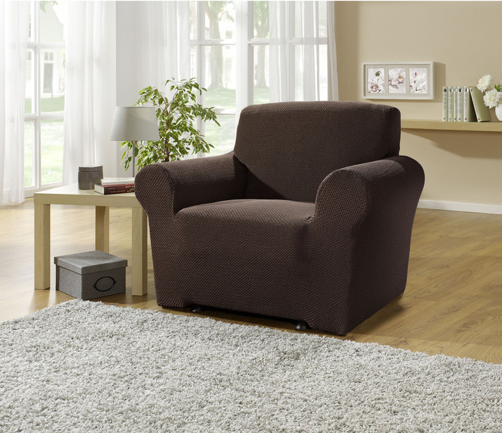 Sessel- & Sofaüberwürfe - Multi-elastische Stretchbezüge, in Größe 101 (Sesselbezug) bis 113 (Ohrensessel-Bezug), in Farbe BEIGE Ansicht 31