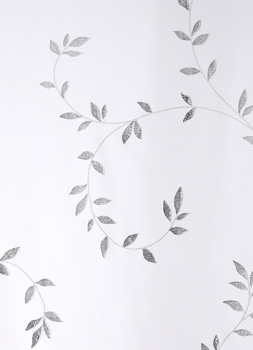 - Store mit Universalschienenband und Belastungsband, in Größe 140 (H125xB300 cm) bis 298 (H245xB600 cm), in Farbe WEISS-SILBER Ansicht 2