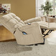 TV- & Relaxsessel - Relaxsessel mit Aufstehhilfe, Massage- und Wärmefunktion, in Farbe BRAUN – Farbe CREME – Ansicht 3