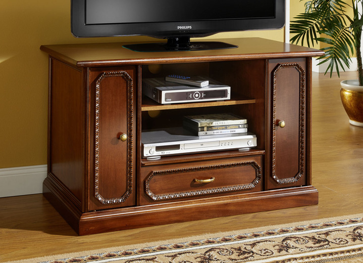 Sideboards & Kommoden - Hochwertige Möbelserie mit Echtholzfurnier, in Farbe NUSSBAUM, in Ausführung Schubladenkommode, schmal Ansicht 1