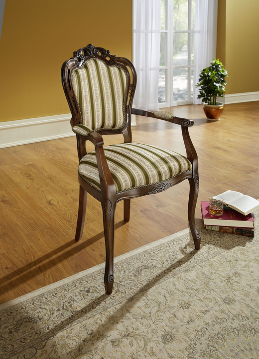 Sitzmöbel - Armlehnenstuhl, in Farbe NUSSBAUM-ROT Ansicht 3