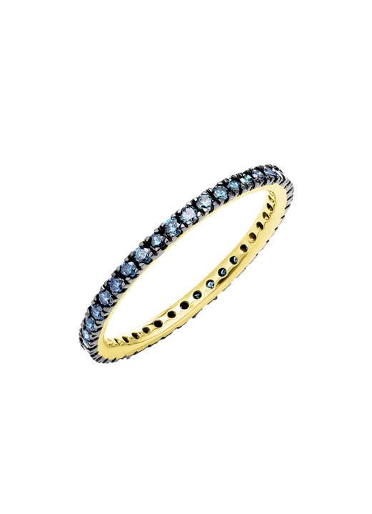 mit Diamanten - Edler Memoire-Ring mit blauen Brillanten Ansicht 2 mit Diamanten - Edler Memoire-Ring mit blauen Brillanten, in Größe 160 bis 220, in Farbe  Ansicht 2