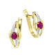 mit Edelsteinen - Ohrringe mit Rubin, in Farbe  – Ansicht 2
