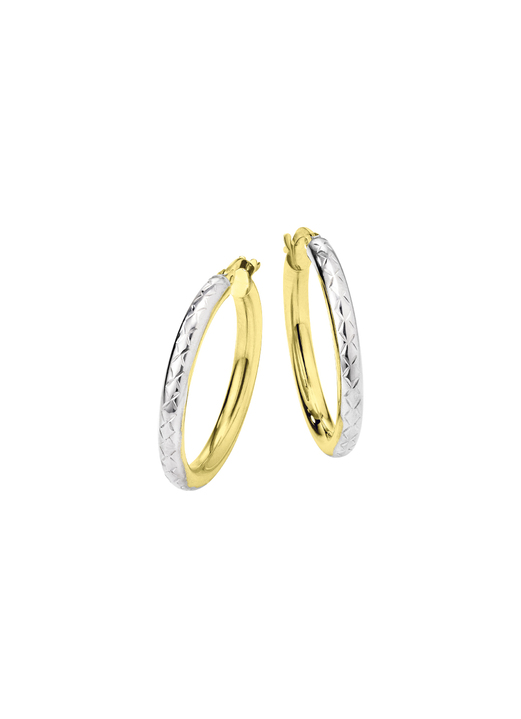 ohne Steine / mit Zirkonia - Wunderschönen Creolen, in Farbe  Ansicht 2