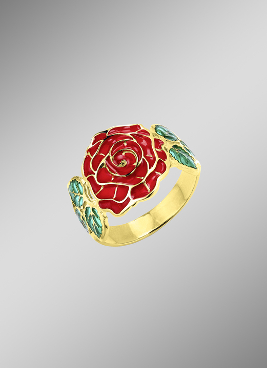 ohne Steine / mit Zirkonia - Goldener Damenring mit Charme, in Größe 160 bis 220, in Farbe  Ansicht 1