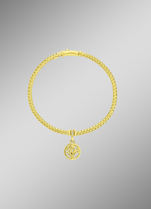 - Armreif Lebensbaum mit Zopfstruktur, in Farbe  Ansicht 3