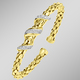 Halsketten & Armbänder - Vergoldeter Armreif mit Zirkonia – Ansicht 1 Halsketten & Armbänder - Vergoldeter Armreif mit Zirkonia, in Farbe  – Ansicht 1