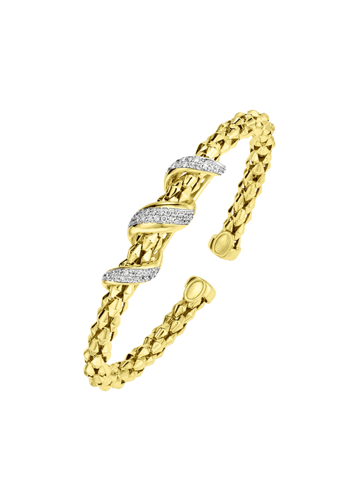 Halsketten & Armbänder - Vergoldeter Armreif mit Zirkonia Ansicht 2 Halsketten & Armbänder - Vergoldeter Armreif mit Zirkonia, in Farbe  Ansicht 2