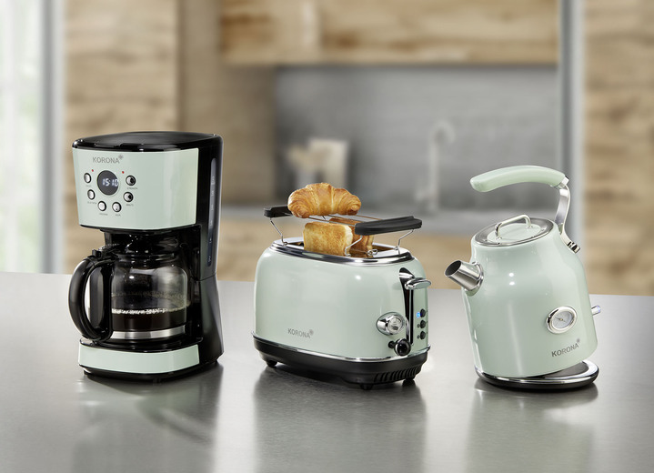 Küchengeräte-Serien - Korona Frühstücksserie im Retro-Design, in Farbe GRÜN, in Ausführung Kaffeemaschine Ansicht 1