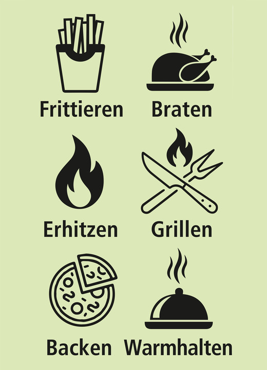 Kochen & Grillen - Digitale Heißluftfritteuse mit LED-Touch-Display, in Farbe SCHWARZ-SILBER Ansicht 3