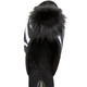 Hausschuhe - ELENA EDEN, schicke Damen-Pantoletten, Weite G, mit Kunstfellpompon, in Größe 036 bis 042, in Farbe SCHWARZ-WEISS – Farbe SCHWARZ-WEISS – Ansicht 2