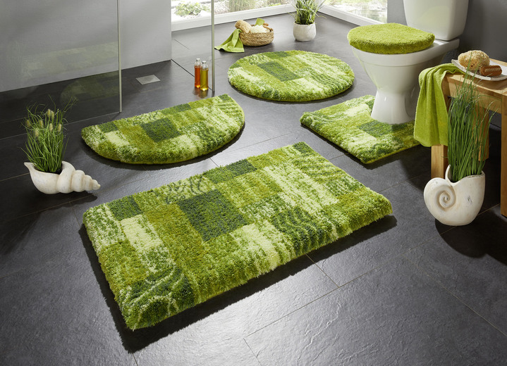 Badgarnituren - Supersofte Badvorleger aus dem Hause Grund, in Größe 100 (Vorleger halbrund, 50/ 80 cm) bis 112 (WC-Deckelbezug, 47/ 50 cm), in Farbe TERRA Ansicht 2