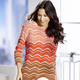Pullover - Pullover mit nachhaltig recycelter Baumwolle – Farbe TERRA-ORANGE-BEIGE – Ansicht 1 Pullover - Pullover mit nachhaltig recycelter Baumwolle, in Größe 036 bis 052, in Farbe TERRA-ORANGE-BEIGE – Farbe TERRA-ORANGE-BEIGE – Ansicht 1