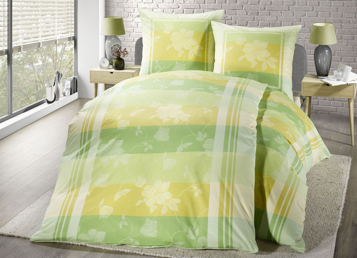 Bettwäschegarnituren - Bettwäsche-Garnitur, in Größe 111 (40/80 cm + 135/200 cm) bis 115 (80/80 cm + 155/220 cm), in Farbe CREME Ansicht 3